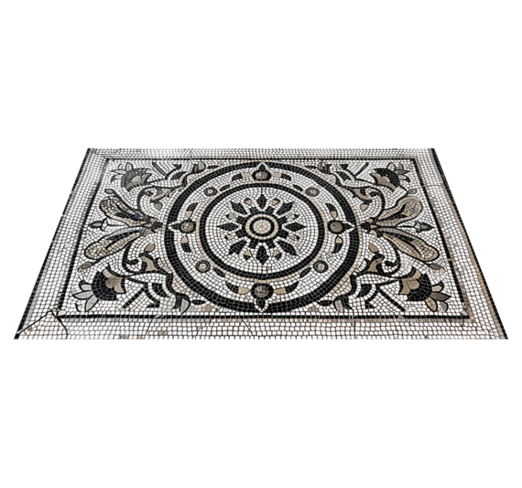 Tapis vinyle salle a manger conception art nouveau - TenStickers