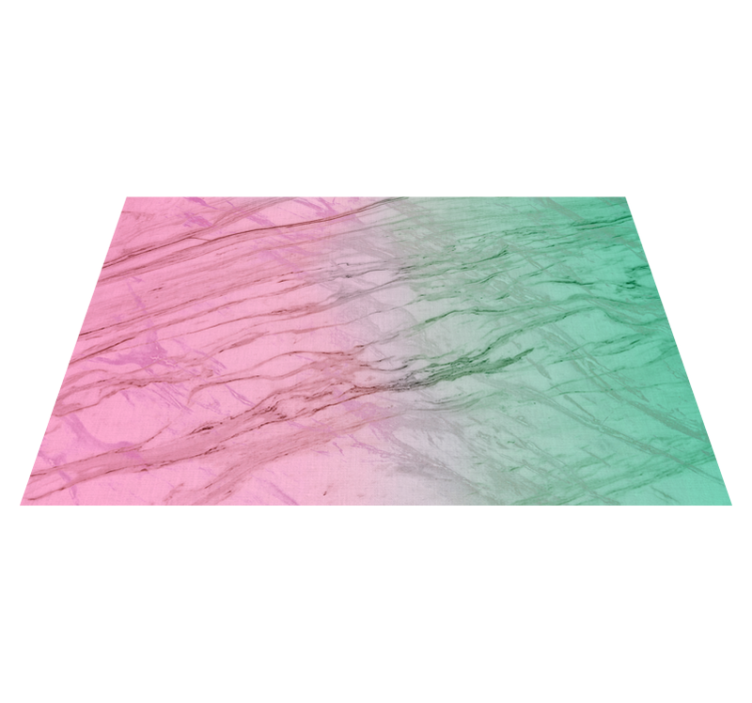 Tapis vinyle marbre couleur pastel rose et vert - TenStickers