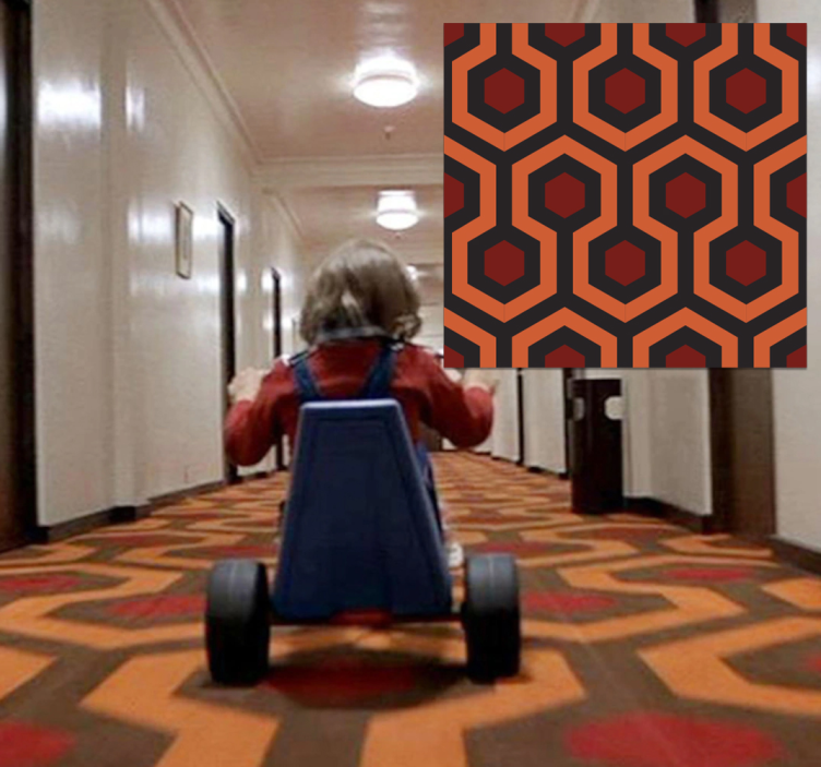 Tapis vinyle geometrique Couloir brillant - TenStickers