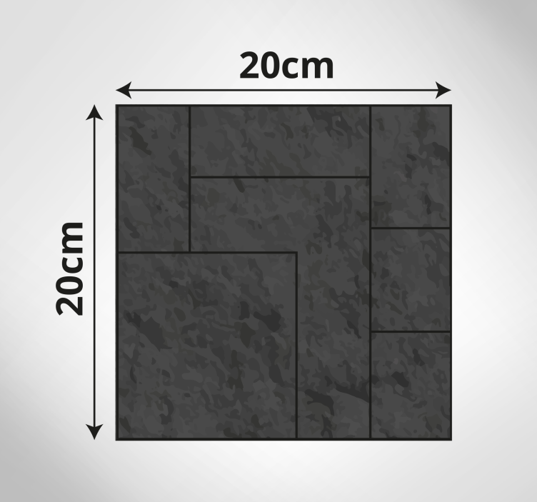 Tapis vinyle carreaux Carrés irréguliers en marbre noir - TenStickers