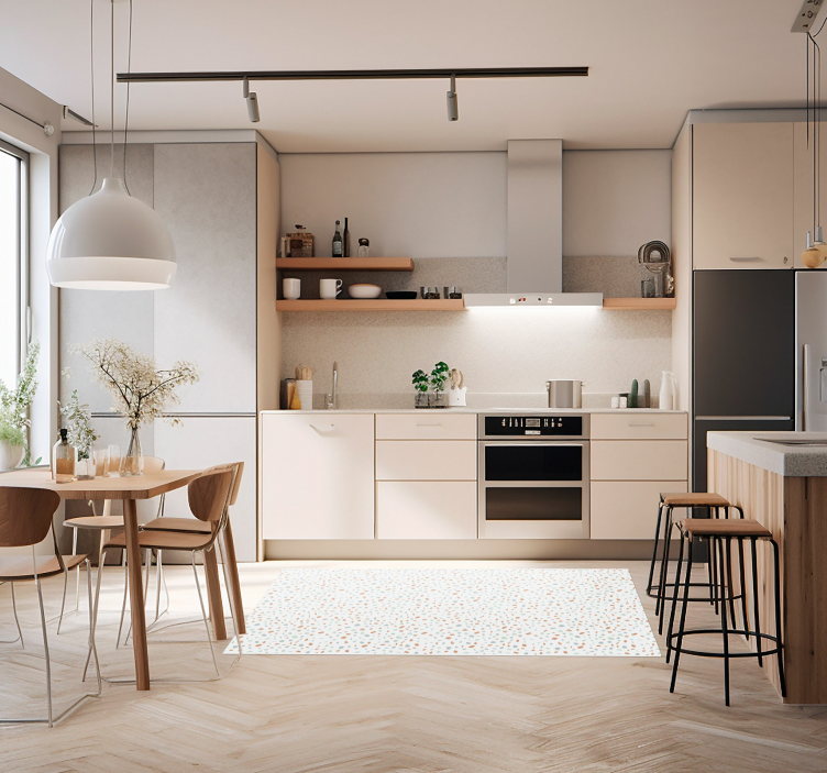 Tapis vinyle cuisine motif terrazo - TenStickers