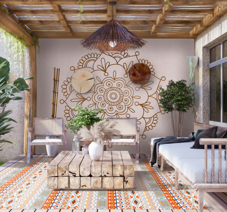 Tapis vinyle ethnique motif style bohémien - TenStickers