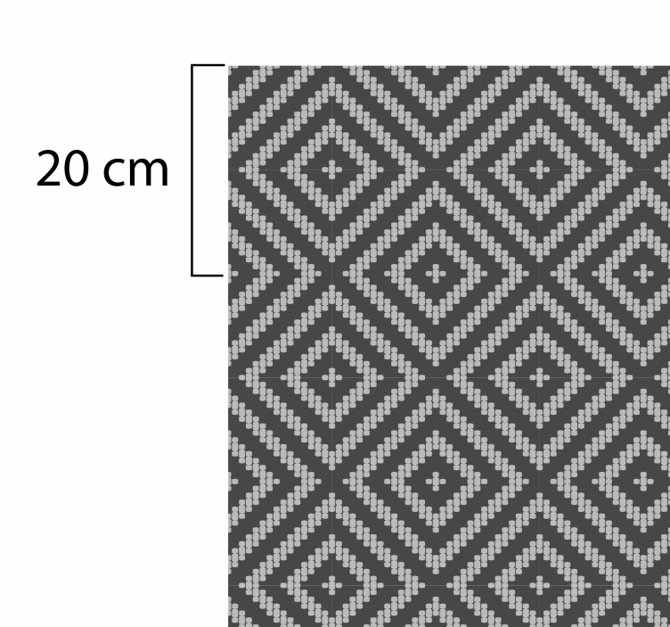 Tapis vinyle cuisine carreaux carrelage gris - TenStickers