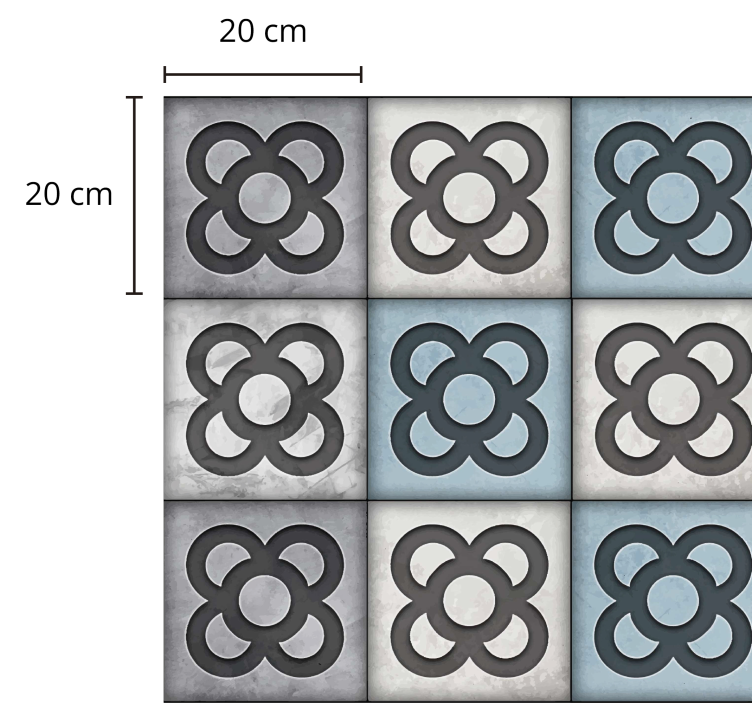 Tapis en vinyle de style carreaux de rue de barcelone - TenStickers