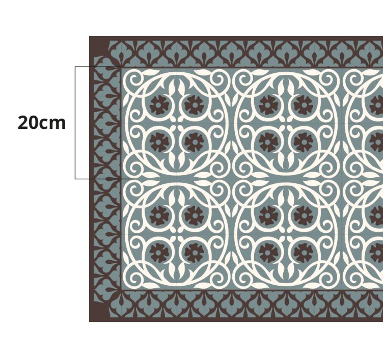 Tapis vinyle salle de bain composition d'éléments floraux - TenStickers