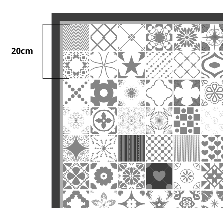 Tapis salle de bain carrelage gris Trujillo - TenStickers