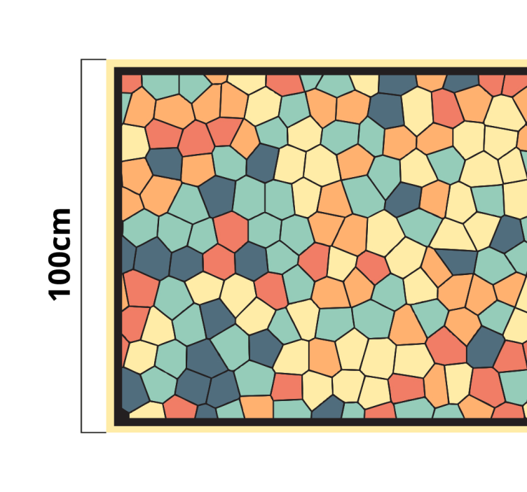 tapis vinyle carreaux Mosaïque colorée - TenStickers