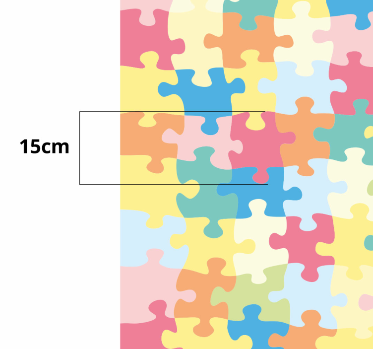 tapis vinyle pour enfants Pièces de puzzle colorées - TenStickers