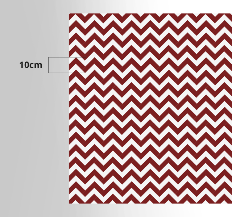 Tapis vinyle géométrique style chevron rouge - TenStickers