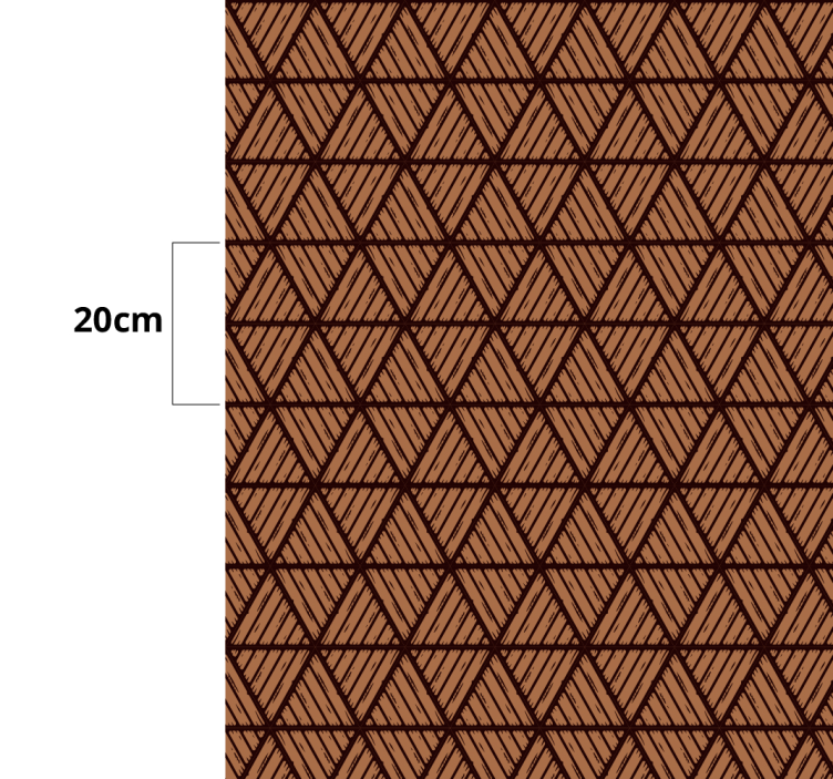 tapis vinyle couloir Triangles géométriques en bois - TenStickers