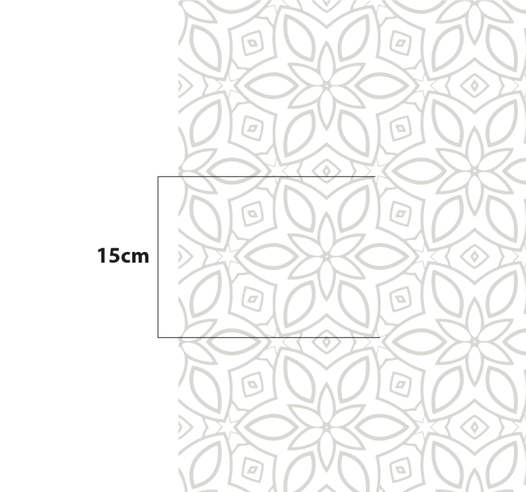 Tapis vinyle carreaux Florale hydraulique - TenStickers