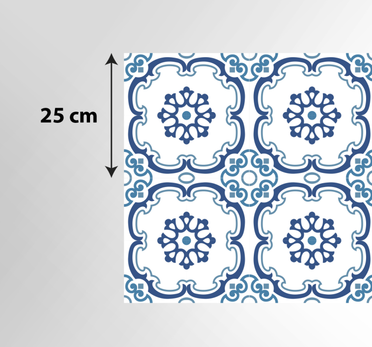 Tapis vinyle marbre motifs floraux élégants - TenStickers