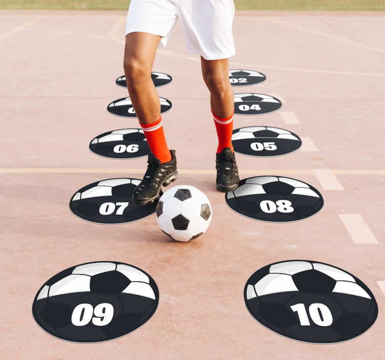 Kit tapis vinyles ado entraînement de football - TenStickers