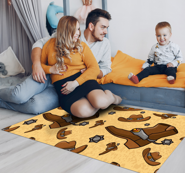 Tapis vinyle Chapeau et bottes de cow-boy - TenStickers