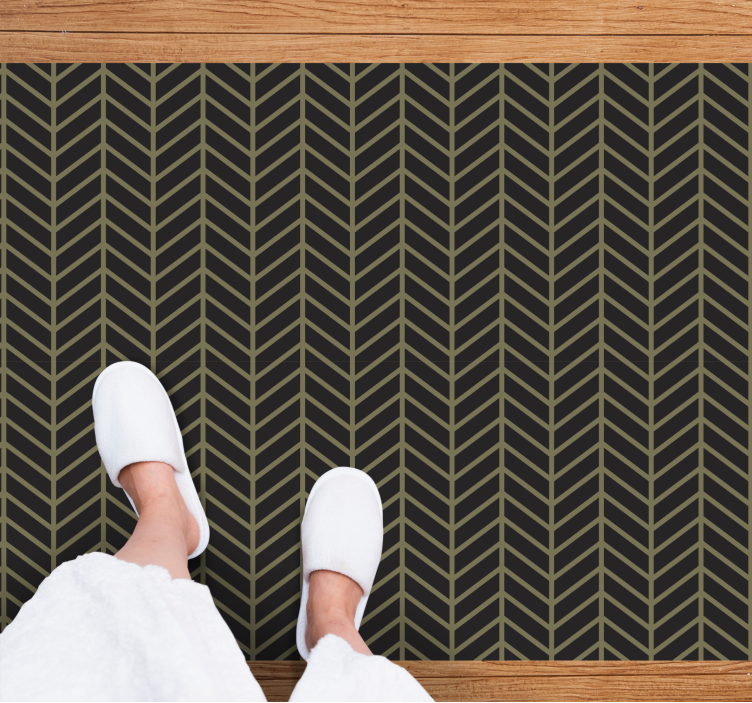 Tapis vinyle motif à chevrons - TenStickers