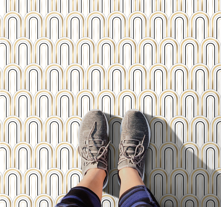 Tapis vinyle geometrique Figures géométriques art déco - TenStickers