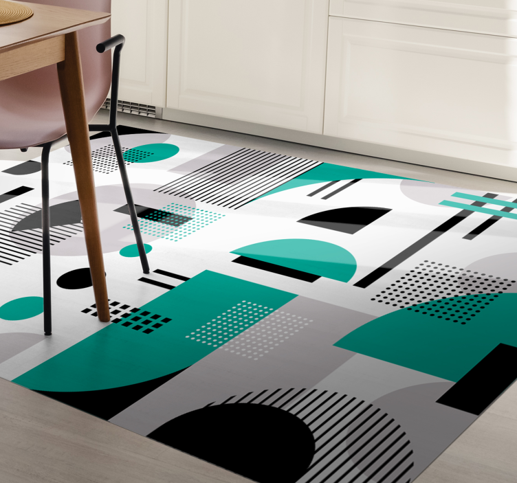 Tapis vinyle geometrique Géométrique moderne - TenStickers