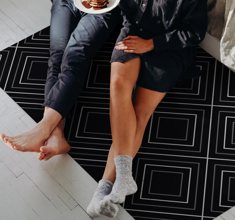 tapis vinyle geometrique Lignes élégantes  - TenStickers