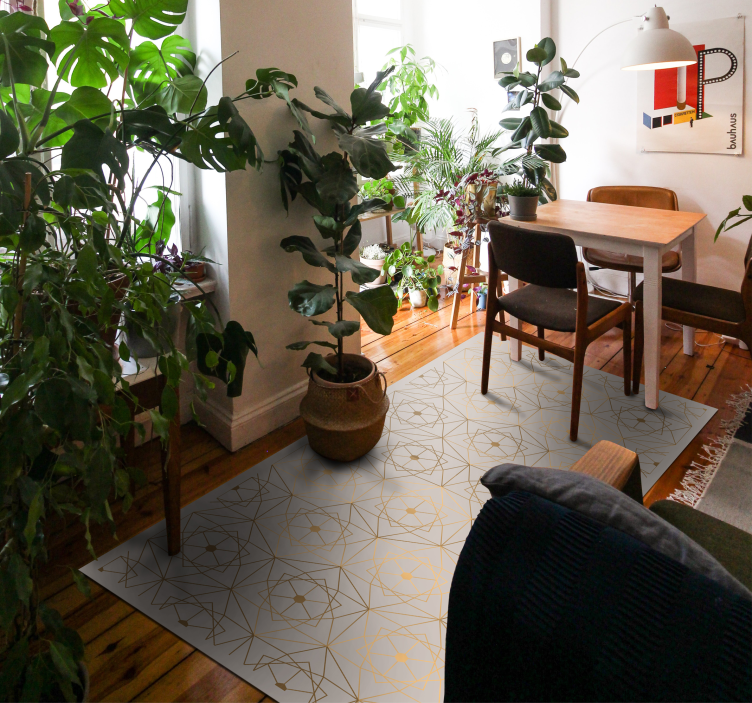 Tapis vinyle géométrique motif lignes - TenStickers