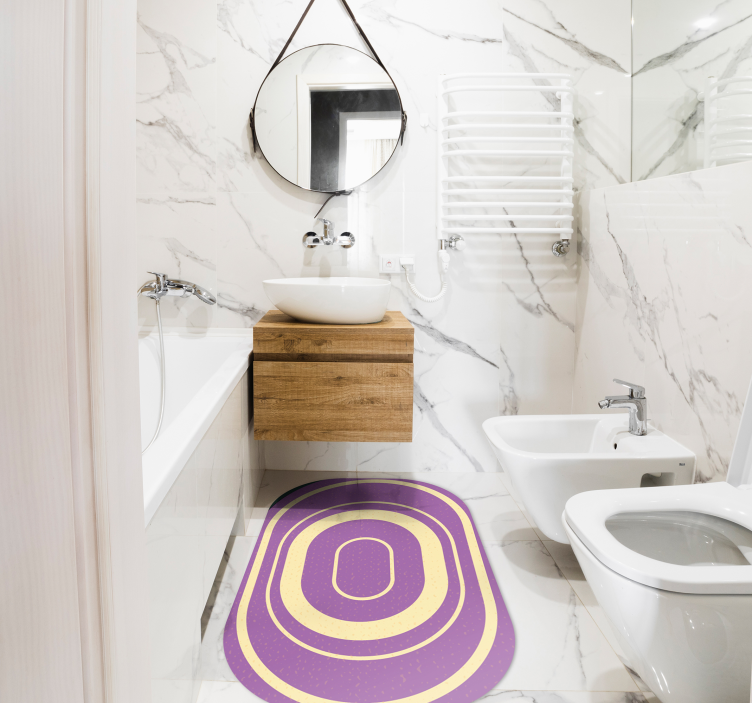 tapis vinyle minimaliste Ovale violet - TenStickers