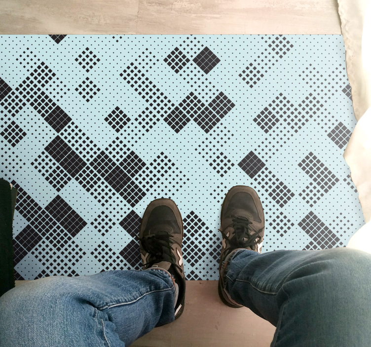 Tapis mosaique vinyle motif en mosaïque - TenStickers
