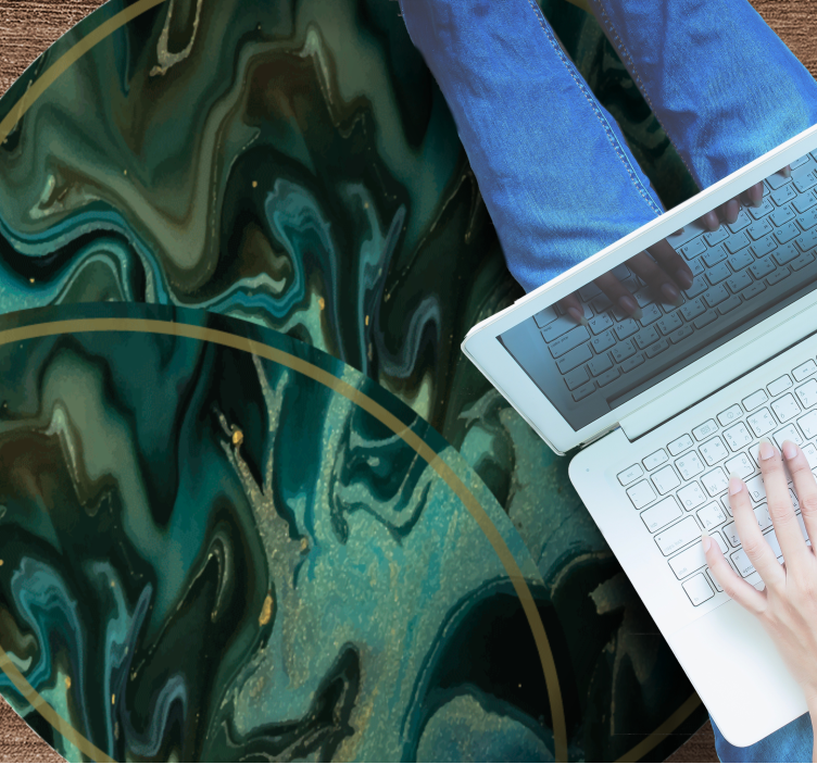 Tapis vinyle marbre motif marbré abstrait - TenStickers