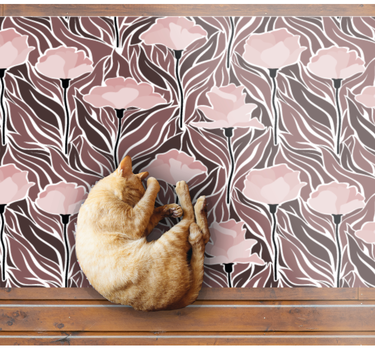 Tapis vinyle salon Modèle abstrait vintage - TenStickers