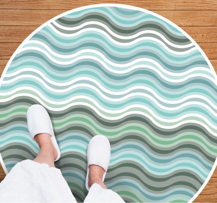 Tapis vinyle salon Vagues scandinaves - TenStickers