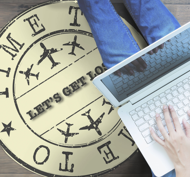 tapis vinyle citation Il est temps de se perdre - TenStickers