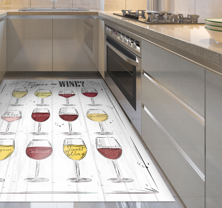 tapis vinyle citation Type de vins rouges - TenStickers
