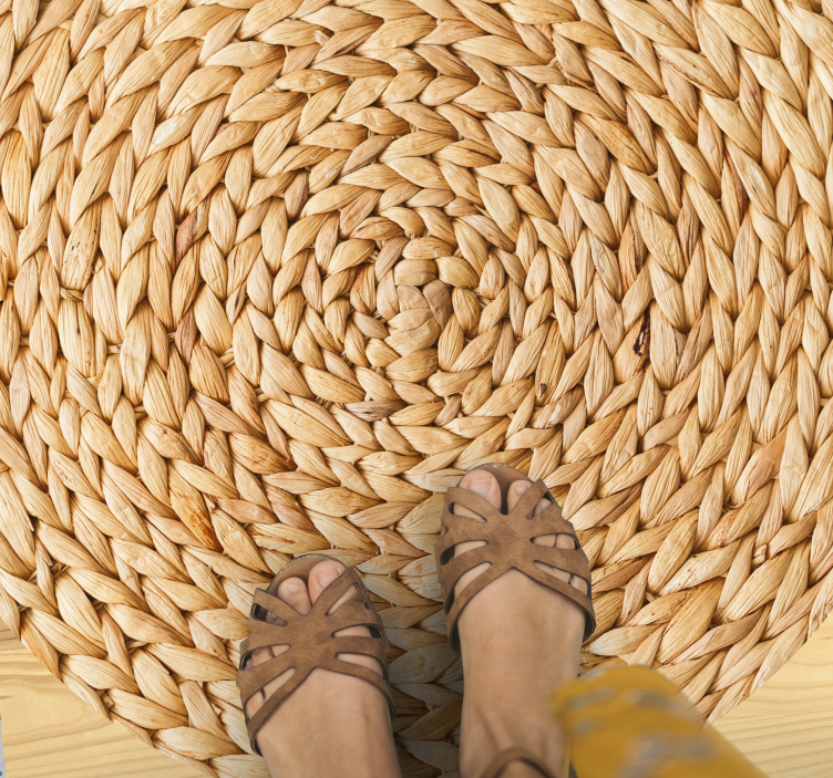 Tapis vinyle salle à manger motif corde - TenStickers