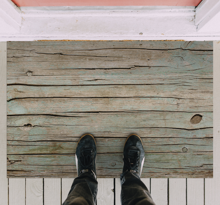 Tapis vinyle bois effet ancien - TenStickers