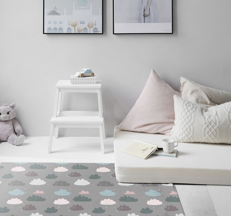 tapis vinyle pour enfants Nuages à motifs - TenStickers