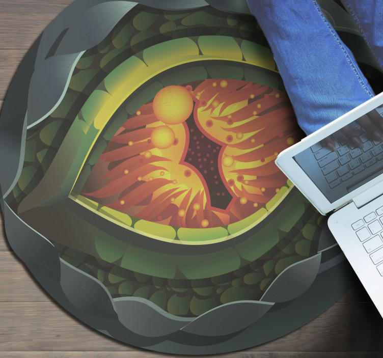 Tapis vinyle Illustration œil de dinosaure - TenStickers