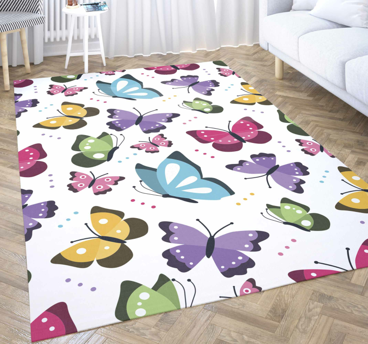 tapis vinyle animal Papillon - TenStickers