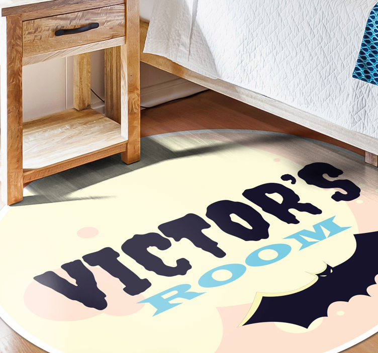 Tapis vinyle nom personnalisé style terrifiant - TenStickers