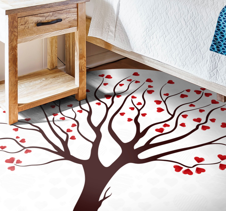 tapis vinyle chambre Grand arbre romantique - TenStickers