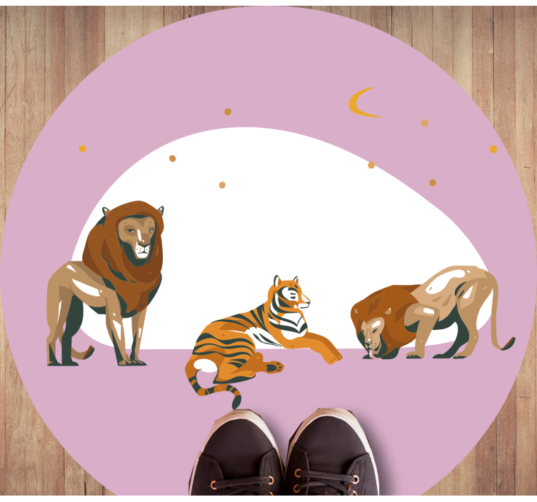 tapis vinyle chambre Safari africain abstrait - TenStickers