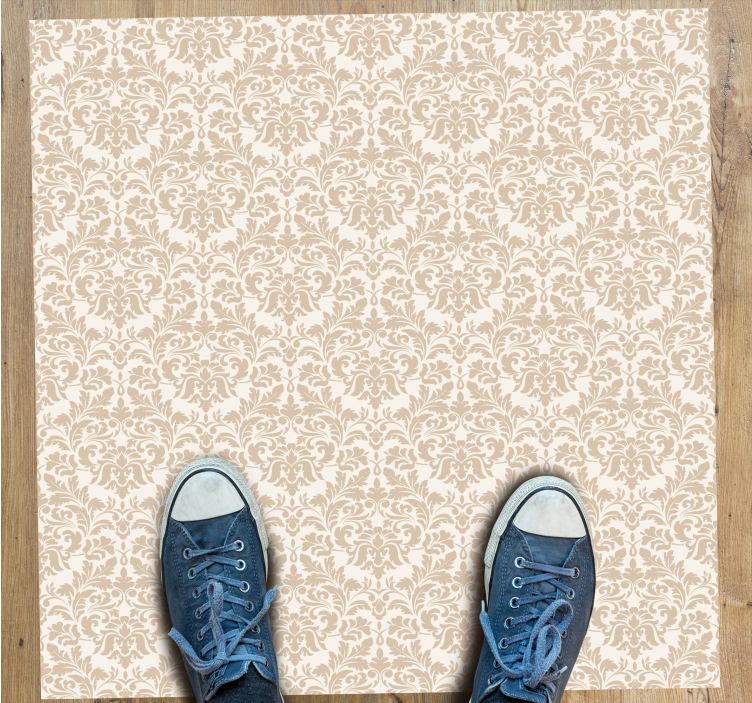Tapis vinyle retro vinylee beige clair antique - TenStickers