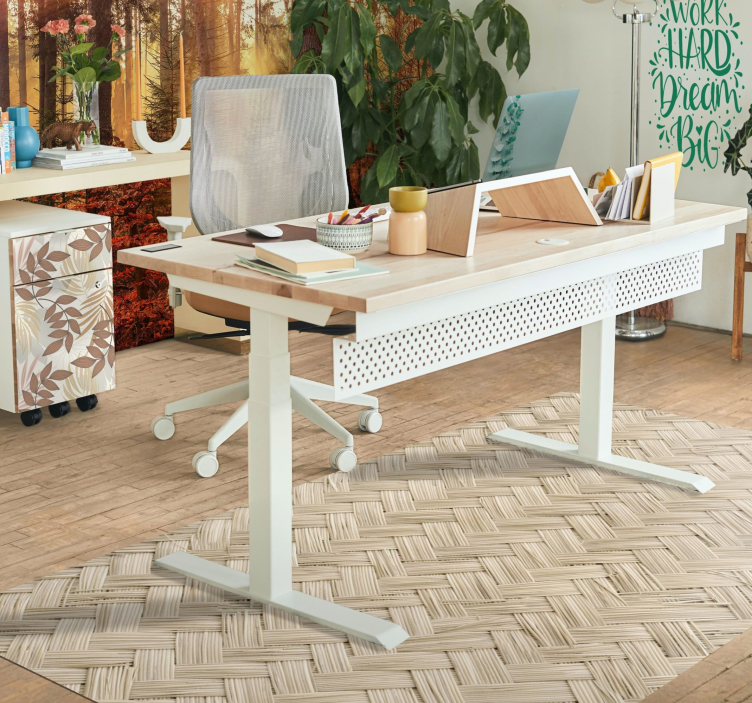 Tapis vinyle retro Tapis de chaume - TenStickers