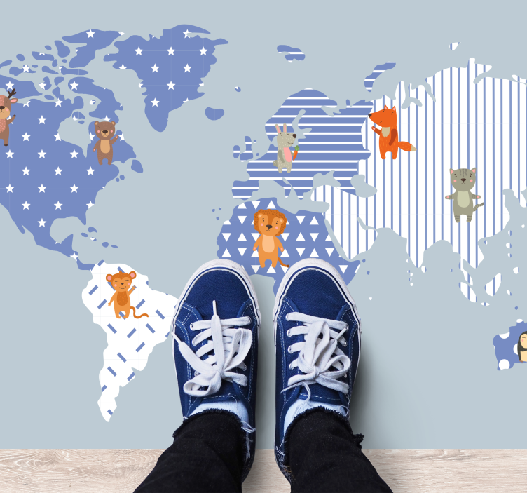 Tapis vinyle autres tapis aventure sur la carte du monde - TenStickers