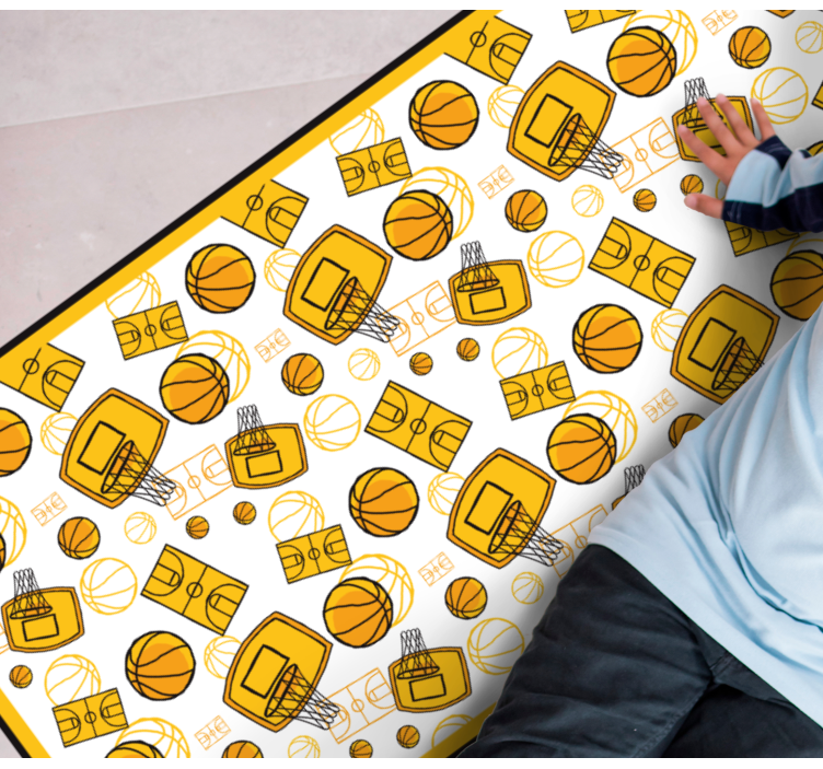 Tapis vinyle ado plaisir du basket-ball - TenStickers