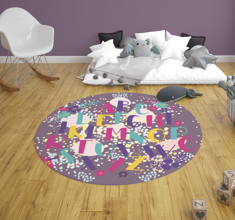 Tapis vinyle alphabet disque éducatif alphabétique - TenStickers