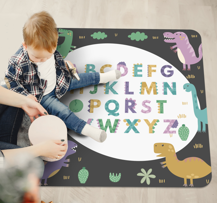 Tapis vinyle alphabet récréation éducative colorée - TenStickers