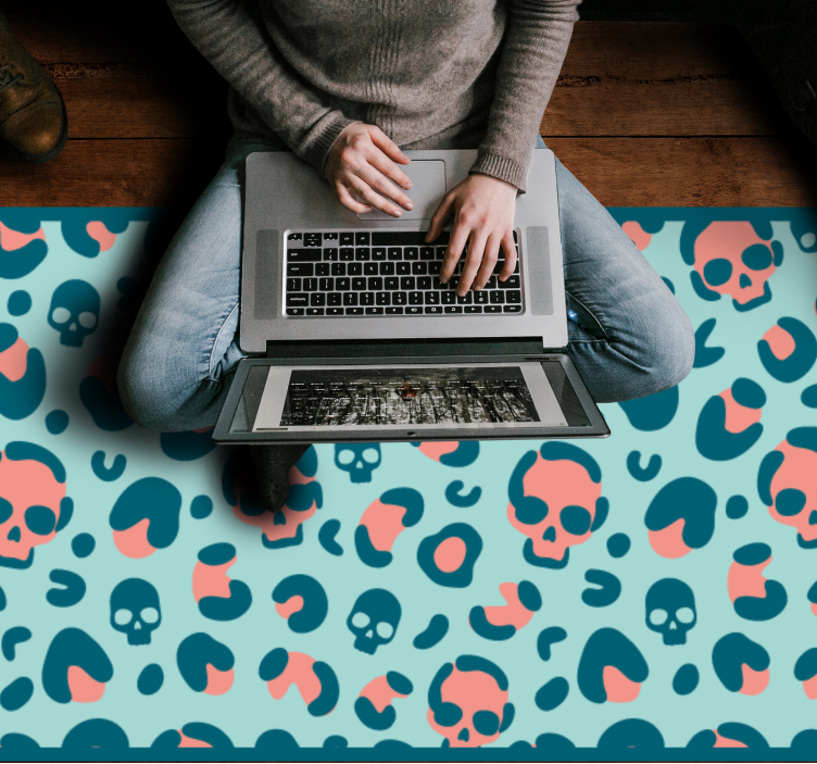 Tapis vinyle animal jeu de motifs de crâne - TenStickers