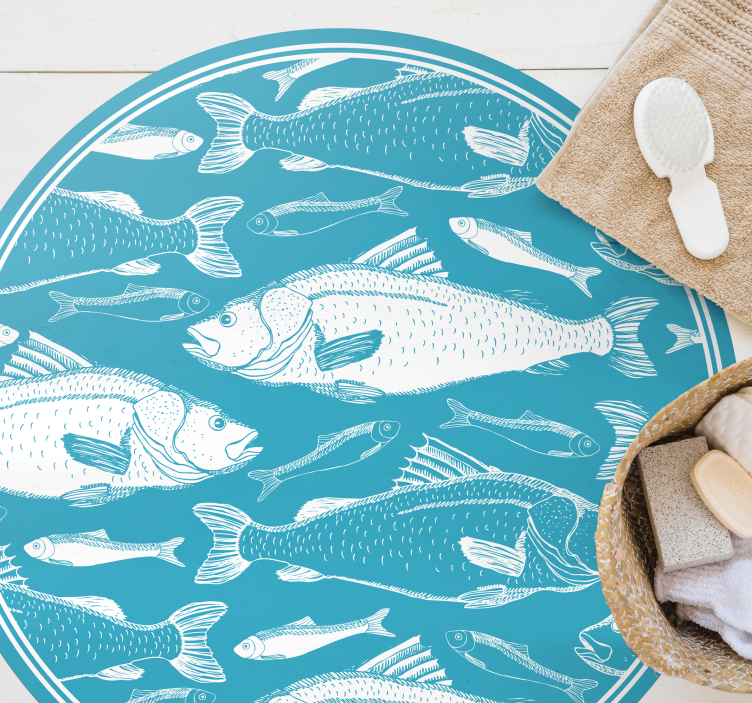 Tapis vinyle animal motif de la faune aquatique - TenStickers