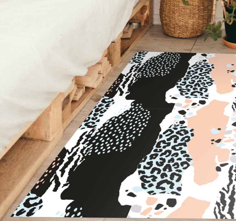 Tapis vinyle animal motif léopard élégant - TenStickers
