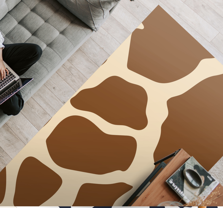 Tapis vinyle animal style de motif girafe - TenStickers