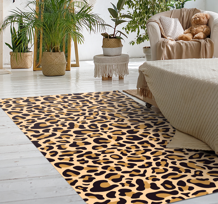 Tapis vinyle animal surface tachetée de léopard - TenStickers