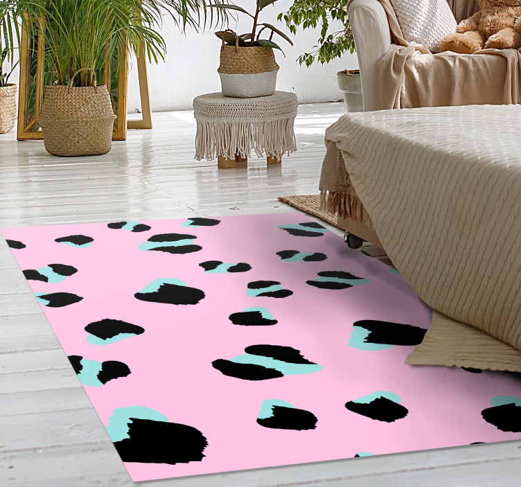 Tapis vinyle animal taches de léopard audacieuses - TenStickers